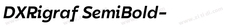 DXRigraf SemiBold字体转换